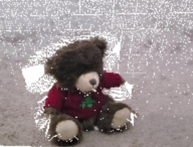 OTT3R reconstruction of an object-centric capture (teddy).
